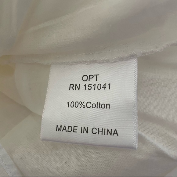 XS OPT: Quality Cotton Midi Sun Dress White Short Sleeve Pleated NWT New! - Picture 4 of 7